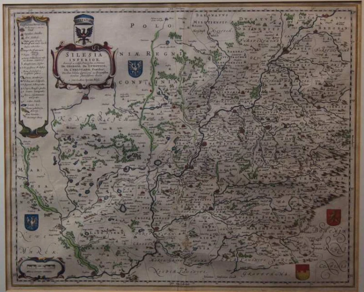 Silesia - Dolny Śląsk Mapa Johannes Janssonius 1640 rok