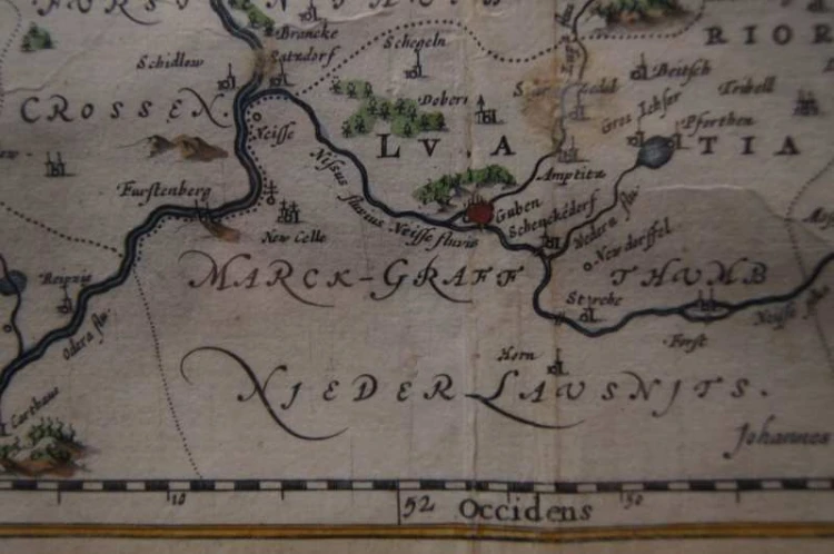 Silesia - Dolny Śląsk Mapa Johannes Janssonius 1640 rok