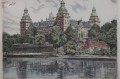 Helma Fischer- Oels duża akwaforta Zamek Johannisburg