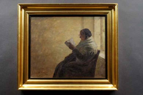 NASTROJOWY OBRAZ - ZACZYTANA BABCIA