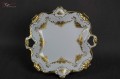 Cudowna złocona porcelanowa patera Kaiser