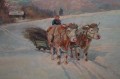 Paul John Walch Zwózka drewna zimą 1935 Polecam!!! 