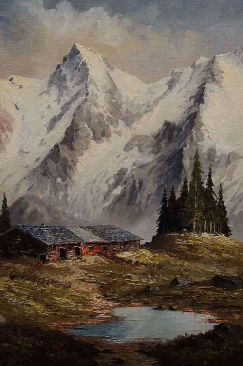 Georg Wegener Triada szczytów Eiger Monch Jungfrau