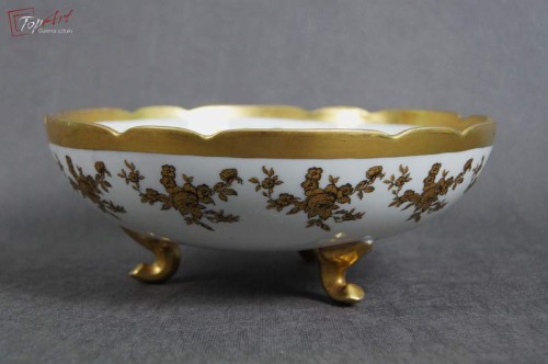 Bajeczna złocona porcelanowa patera Limoges