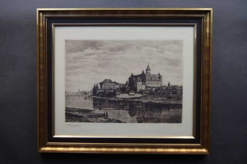 Malbork Marienburg Zamek akwaforta Karl Zwicker