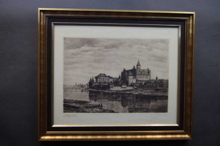Malbork Marienburg Zamek akwaforta Karl Zwicker