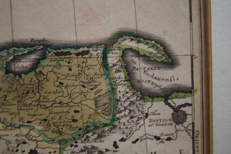 Mapa XVIII wiek Pomeraniae Pomorze P. Schenk oryginał