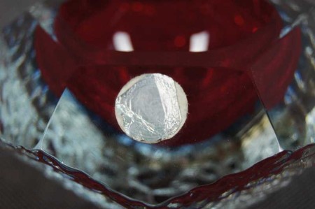 Trójbarwna mała patera Murano lata 60