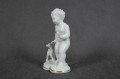 Porcelana Gerold biała figurka chłopczyka z kozą