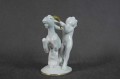 Biała porcelana Gerold figurka chłopiec z kozą
