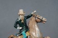Jeździec na koniu stara porcelanowa figura