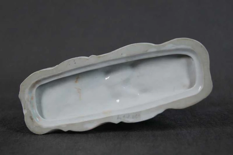 Jeździec na koniu stara porcelanowa figura