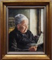 Sentymentalny obraz czytająca babcia Wilhelm Hoffmann