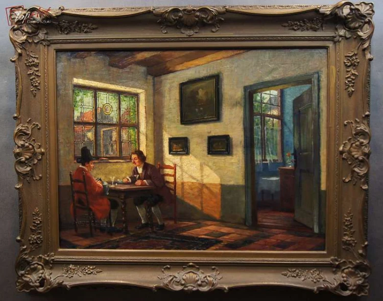 Stary obraz Męski Dyskurs JÖRG SOMMER ur1881 r