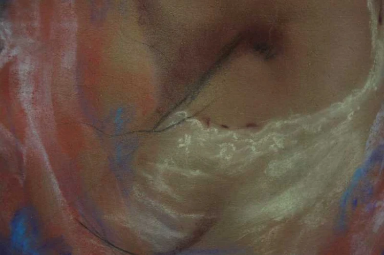 Barwny pastel Portret zalotnej włoszki