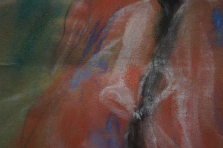 Barwny pastel Portret zalotnej włoszki