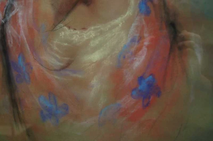 Barwny pastel Portret zalotnej włoszki