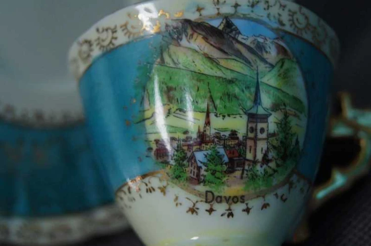 Filiżanka do espresso z wizerunkiem miasta Davos