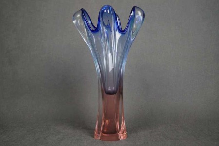 Bohemia trójbarwny wazon 30 cm