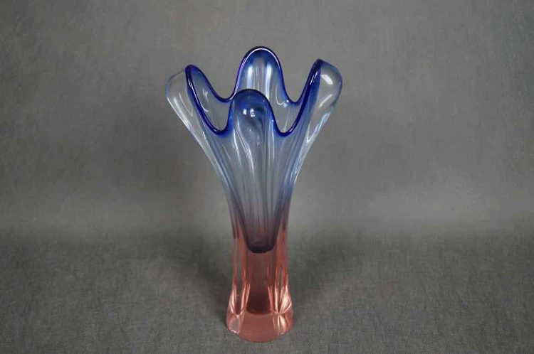 Bohemia trójbarwny wazon 30 cm
