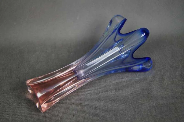 Bohemia trójbarwny wazon 30 cm