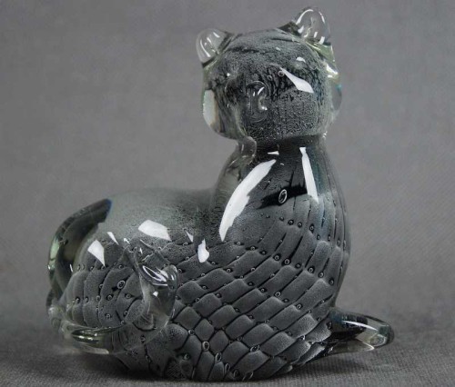 Artystyczne szkło figurka kota