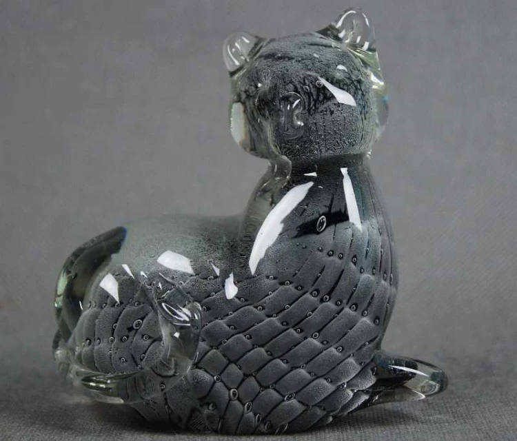 Artystyczne szkło figurka kota