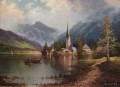 Gustav Weiss widok na jezioro Tegern Wyjątkowy obraz