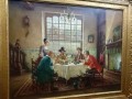 Obraz olejny despoty przy stole Jörg Sommer ur.1881r