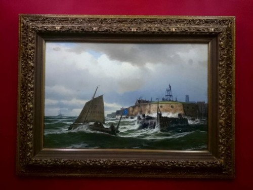 Obraz olejny Franz Herpel oryg 1850r - Marynistyka RARYTAS !!!