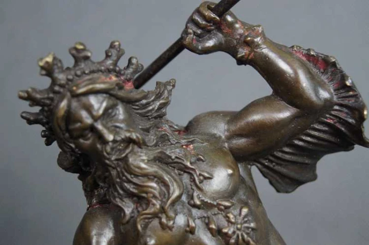 Neptun Posejdon figura brąz patynowany