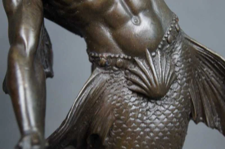 Neptun Posejdon figura brąz patynowany