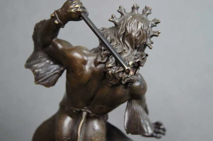 Neptun Posejdon figura brąz patynowany