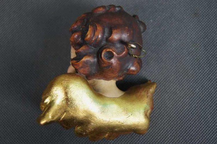 Włoski wyjątkowy putto rzeźba w drewnie