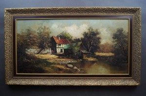 Młyn wodny wiejski krajobraz Michael W. Schneider