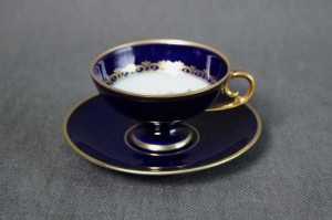 Ilmenau mokka kobalt kwiaty złocenia