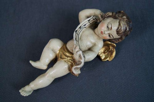 Kupidynek cherubinek amor rzeźba w drewnie !!!