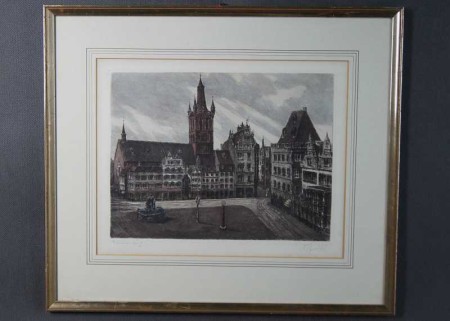 Królewiec - Konigsberg akwaforta Karl Zwicker