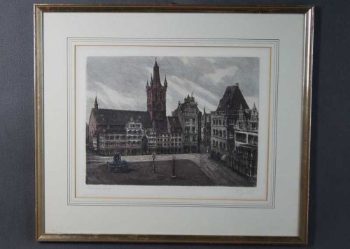 Królewiec - Konigsberg akwaforta Karl Zwicker