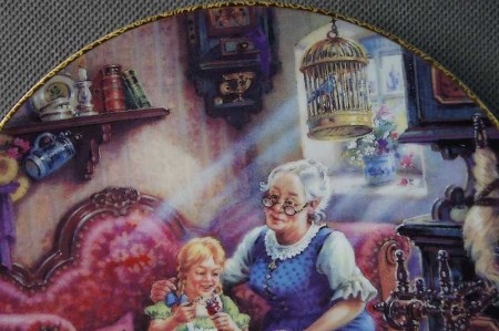 Kolekcjonerski talerz Weimar - Bradex wizyta u dziadków nr.1