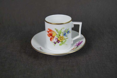 Hochst espresso ręcznie malowane kwiaty