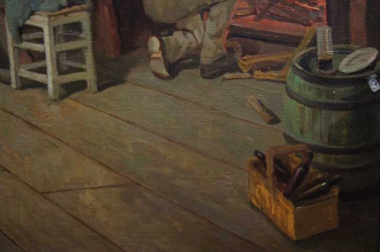 Leopold Wittkowski W karczmie stary obraz