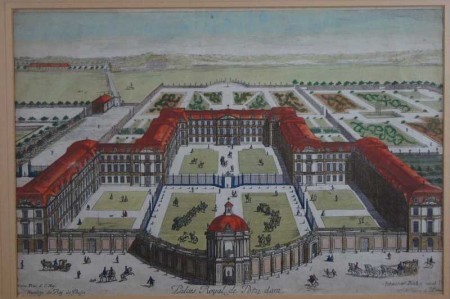 Palais Royal de Potsdam miedzioryt 1750 rok oryginał !