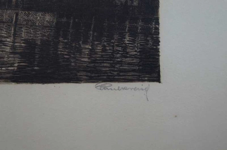 Gdańsk - Danzig Długie Pobrzeże duża grafika Paul Kreisel