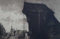 Gdańsk - Danzig Długie Pobrzeże duża grafika Paul Kreisel