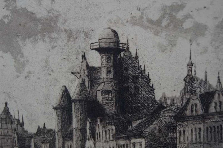 Gdańsk - Danzig Długie Pobrzeże duża grafika Paul Kreisel