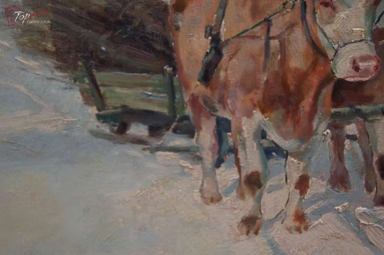 Paul John Walch Zwózka drewna zimą 1935 Polecam!!! 