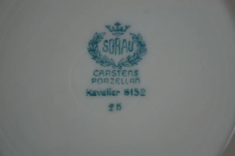 Sorau C. & E. Carstens Kavalier talerze do przystawek 12 sztuk Unikat!