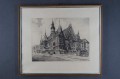 Wrocław Ratusz Helma Fischer- Oels akwaforta