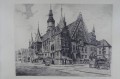 Wrocław Ratusz Helma Fischer- Oels akwaforta